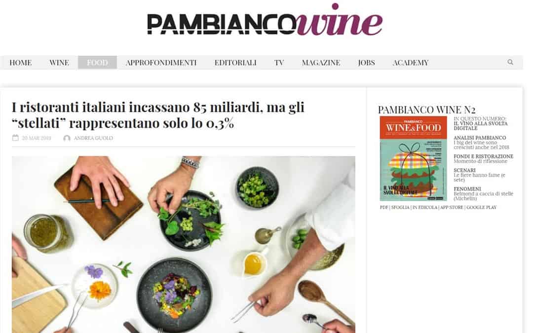 RISTORATORETOP su PambiancoWine | I ristoranti italiani incassano 85 miliardi, ma gli “stellati” rappresentano solo lo 0,3%